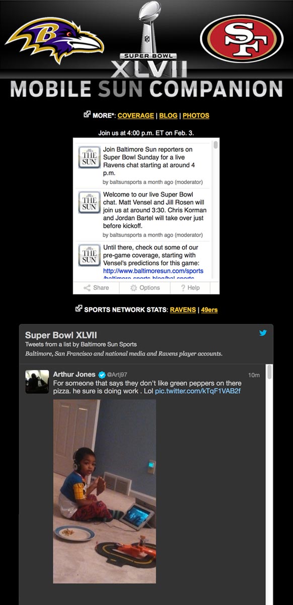 Super Bowl XLVII mobile game companion